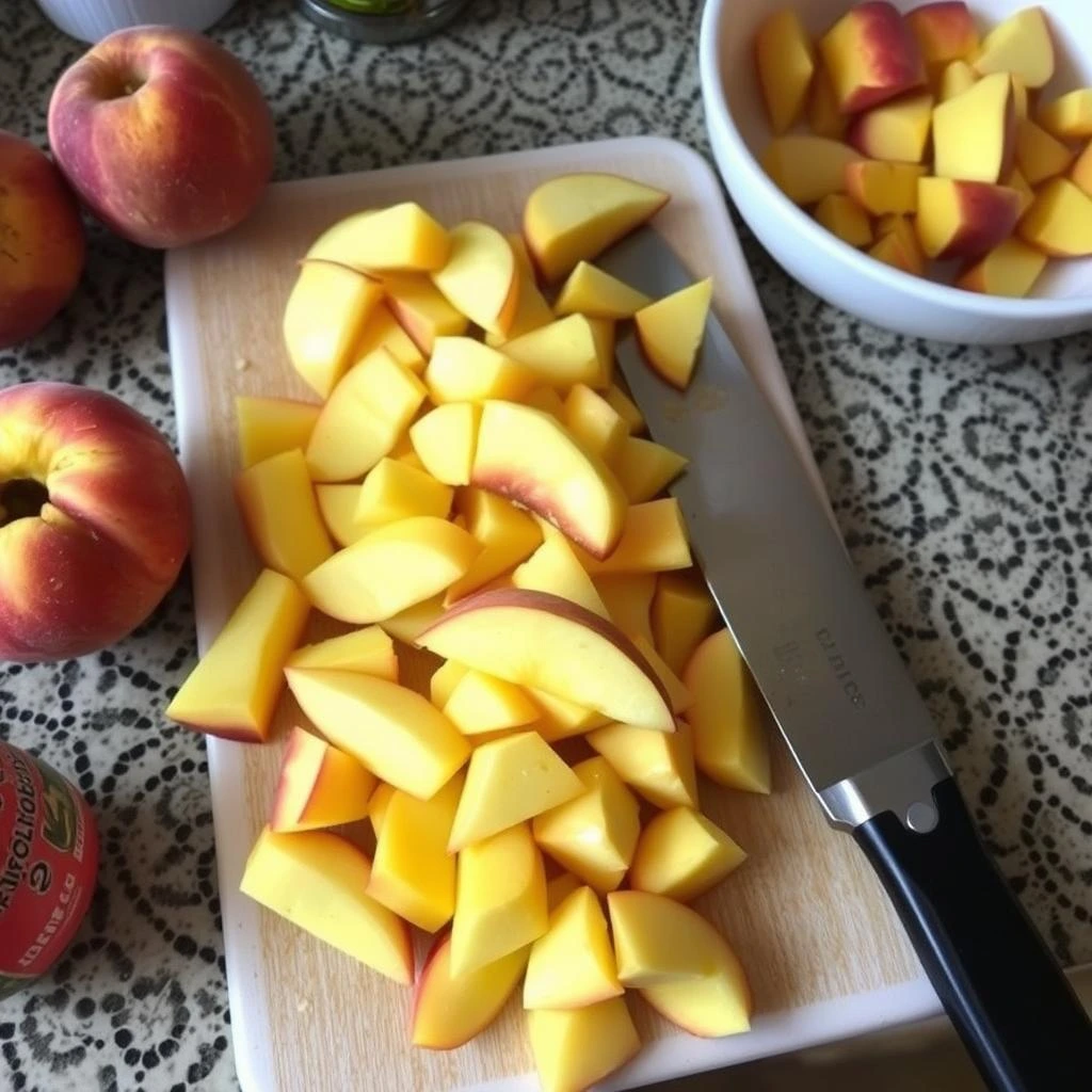 Pfirsichmarmelade schritt 1