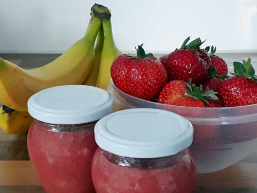 erdbeermarmelade mit bananen​ rezept